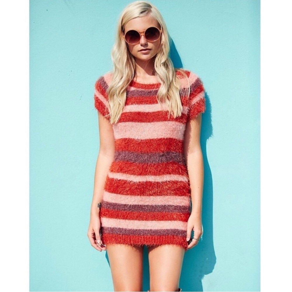 NWT For Love & Lemons Fleetwood Sweater Dress Size XS